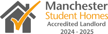 Manchester Student Homes Accredited Landlord 2024-2025 award (logo)